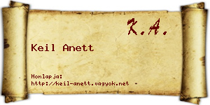 Keil Anett névjegykártya